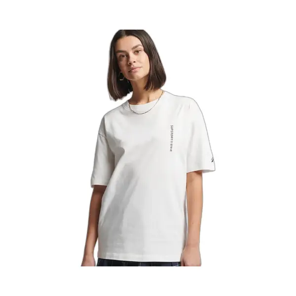 Superdry Dames Tshirt Core Logo Linear T-shirt Met Losse Pasvorm thumbnail