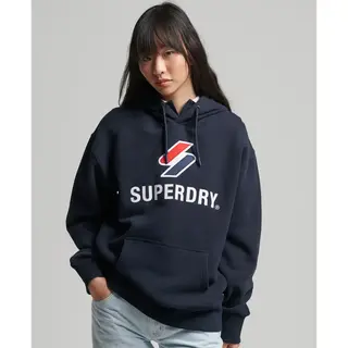 Hoodie Mit Appliziertem Muster Oversize Frau Superdry Code Stacked