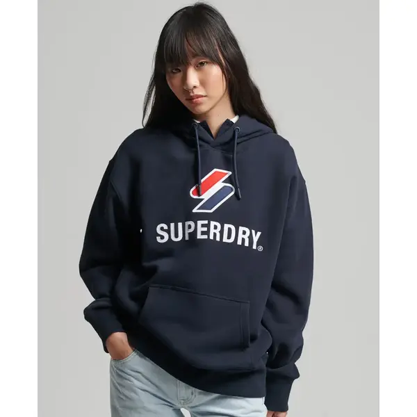 Hoodie Mit Appliziertem Muster Oversize Frau Superdry Code Stacked thumbnail