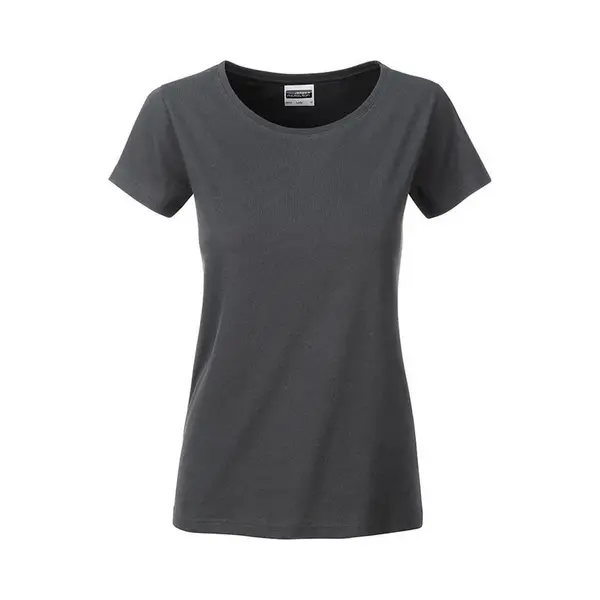 James & Nicholson James And Nicholson Dames/dames Basic Organic Katoenen T-Shirt (Grafiet) thumbnail