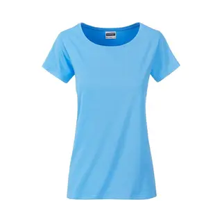 James & Nicholson James And Nicholson Dames/dames Basic Organic Katoenen T-Shirt (Hemelsblauw)