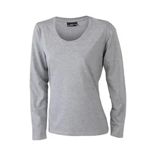 James & Nicholson James And Nicholson Dames/dames T-Shirt Met Lange Mouwen (Medium Long-Sleeved) (Grijze Heide)