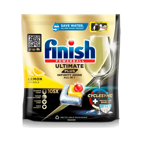 Finish Ultimate Plus Infinity Shine Citrus Spülmaschinentabs – Geschirrspültabs Für Intensive Reinigung, Fettlösekraft Und Glanz Mit thumbnail