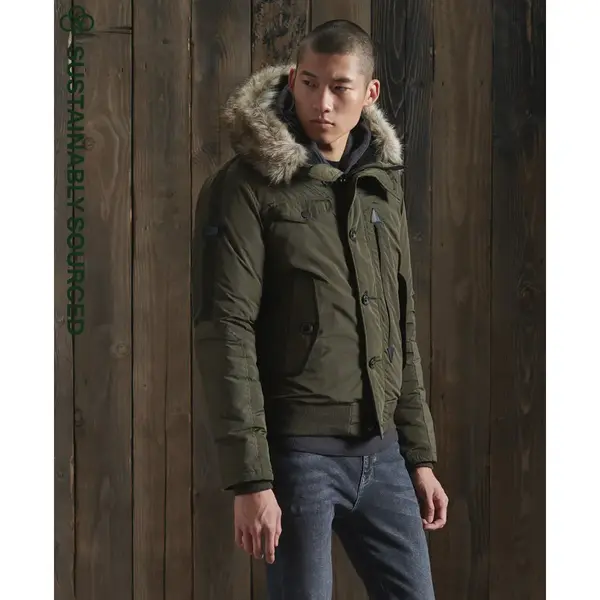 Superdry Mens A4-Padded Jacket, Olive, 2XL thumbnail