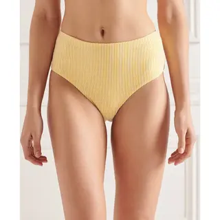Superdry Hoge Taille Slip Bikinibroekje Geel Xs Vrouw
