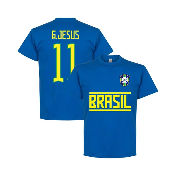Retake Brazilië G. Jesus 11 Team T-Shirt - Blauw - Xl thumbnail