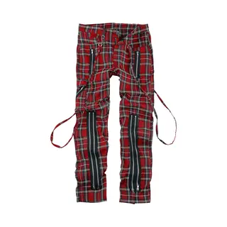 Banned Avengence Check Cloth Trousers Red