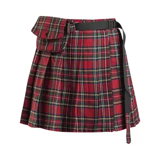 Banned Minirok - Check It Out Kilt - Xs Tot 4XL - Voor Vrouwen - Rood