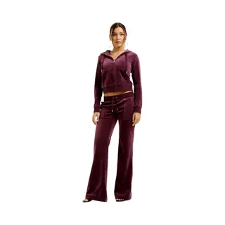 Juicy Couture Juicy Couture Del Ray Straight Leg Track Pant With Pocket Bordeaux - Maat Xl