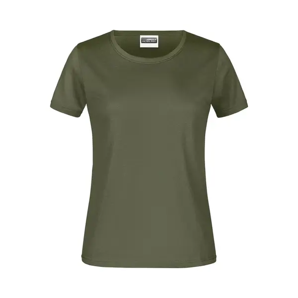 James & Nicholson James And Nicholson Dames/dames Ronde Hals Basic T-Shirt (Olijf) thumbnail