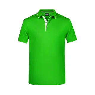 James & Nicholson James And Nicholson Heren Polo Stripe Shirt (Kikker/Wit)