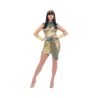 Smiffys Fever 83031XS Egyptisch Kostuum, Goud, Maat Xs (36-39)