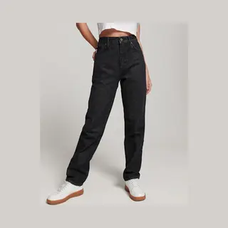 Gerade Geschnittene Jeans Mit Hoher Taille Aus Bio-Baumwolle, Frau Superdry