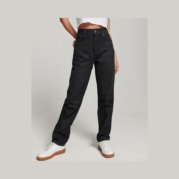 Gerade Geschnittene Jeans Mit Hoher Taille Aus Bio-Baumwolle, Frau Superdry thumbnail
