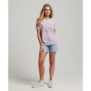 T-Shirt Mit Reliefmuster Frau Superdry Vintage Logo En Relief