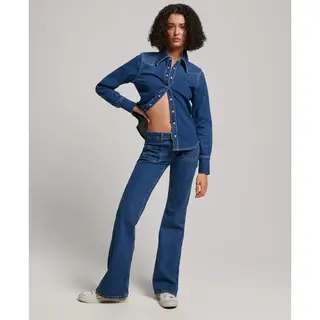 Denim-Hemd Aus Bio-Baumwolle Frau Superdry Western