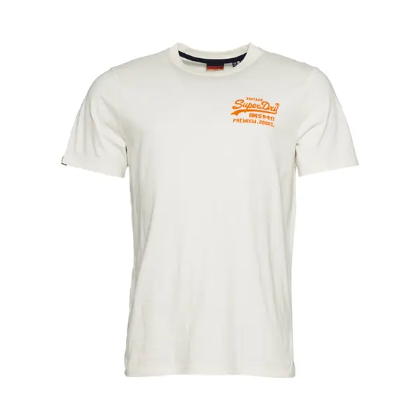 Superdry, Herren, Shirts, Vintage Logo T-Shirt In Neonfarben, Weiss, (L) thumbnail