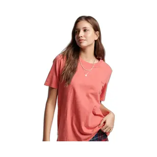 Superdry Damen Vintage Logo T-Shirt Aus Bio-Baumwolle Mit Stickerei Korallenrot Meliert 36