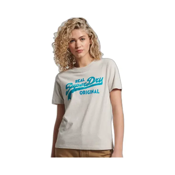 T-Shirt Coll Bio-Baumwolle Frau Superdry Intage Logo Scripted thumbnail