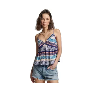 Superdry Tank Top Débardeur Vintage Imprimé Géométrique à Bord Linéaire