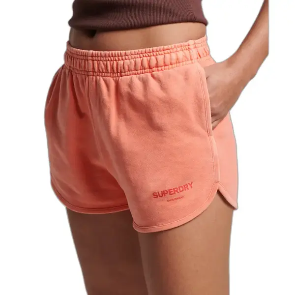 Superdry Core Sport Damen Shorts Orange/rosa - S thumbnail