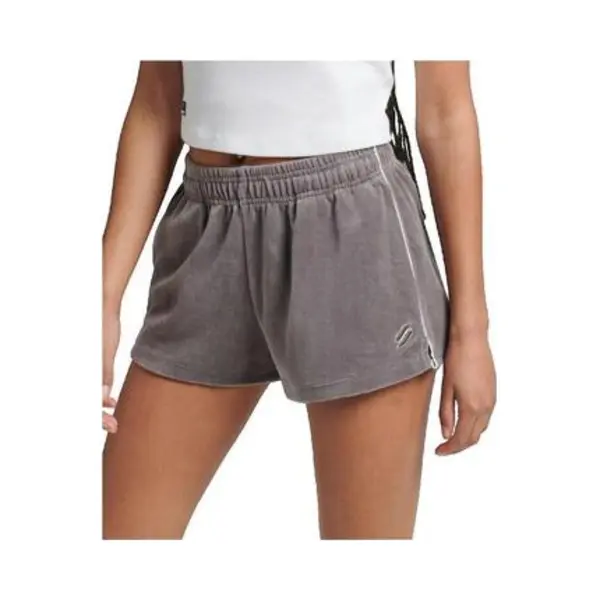 Superdry Shorts Short En Velours Gris thumbnail