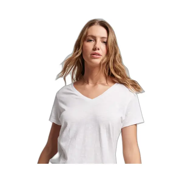 Superdry V-Shirt Studios Slub Emb Vee Tee Strukturiertes T-Shirt Mit V-Ausschnitt Und Stickerei thumbnail