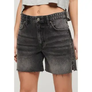 Superdry, Damen, Shorts, Abgeschnittene Shorts Mit Mittlerer Leibhöhe, Schwarz, (26)