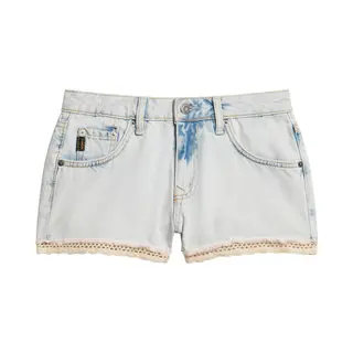 Superdry Damen Hot Jeansshorts Blass Eisblau 38