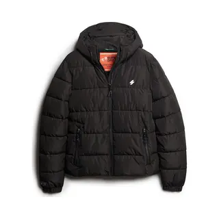 Superdry Hooded Sports Puffr Jacket Heren Jas - Black - Maat 2Xl