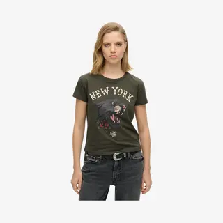 Superdry - Tattoo Jaren 90 T-shirt Met Print - Dames - T-shirts