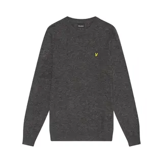 Lyle & Scott Lambswool Blend Crew Neck Jumper Truien & Vesten Heren - Sweater - Hoodie - Vest- Donkergrijs - Maat S