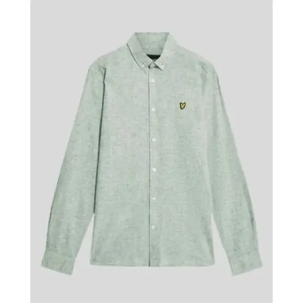 Lyle & Scott Hemdbluse LW2207V Linen Blend Oxford-X583 Green Mercurial thumbnail
