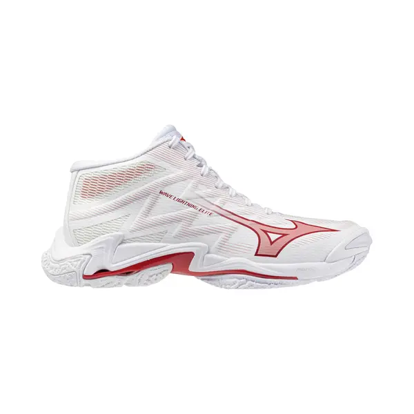 Mizuno, Vrouwen, Indoor Schoenen, Wave Lightning Elite Mid Damen (40.5), Wit, Roze thumbnail