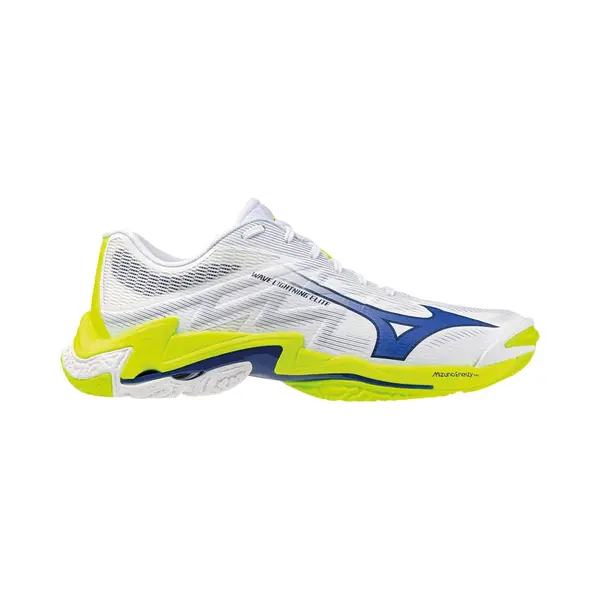 Mizuno Wave Lightning Elite Volleyball Weiß/Lightning Gelb/Dazzling Blau Damen/Herren Grösse 40 thumbnail