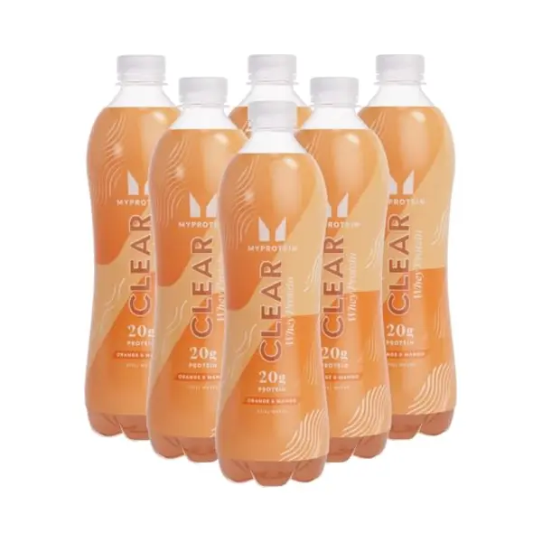 Myprotein Clear Whey Protein Drink – Orange & Mango | 20g Whey Isolate | Zero Sugar & Fat | Ready-to-Drink High-Protein Juice | 6 X 500ml Bottle thumbnail