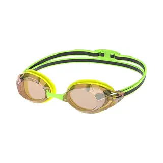 Speedo Unisex-Adult Vanquisher 3.0 Mirrored Goggles | Swim | Enhanced Vision, Hyper Yellow/Cobalt/Emerald, One Size