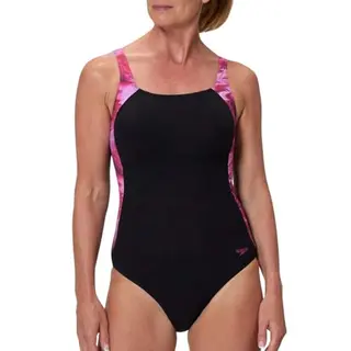 Speedo Print Luna Lustre One Piece Schwimmanzug Für Damen, Schwarz, 46
