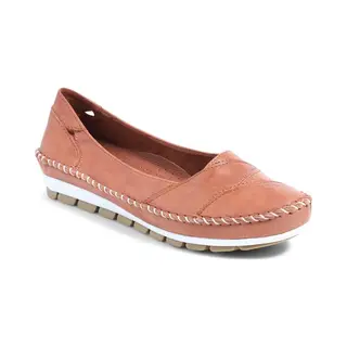 Pavers Leather Slip-On Shoes In Tan