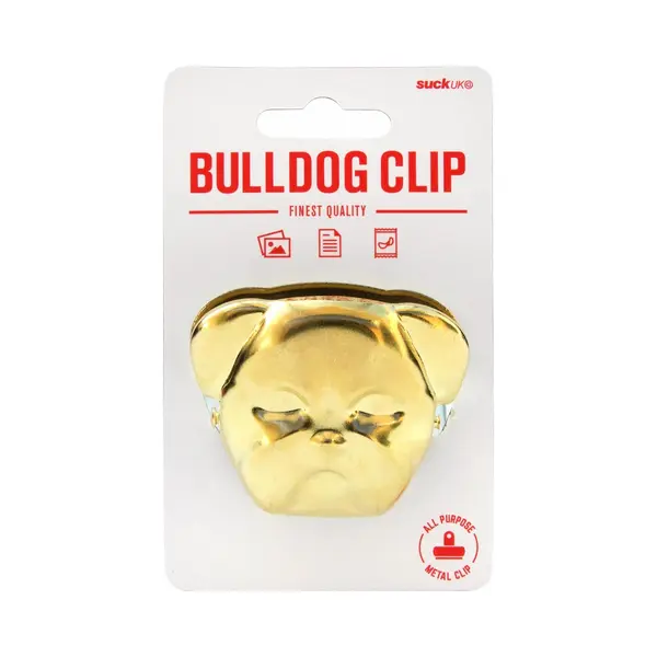 Suck Uk - Heavy Duty Large Clips | Bulldog Clips | Paper Clip | All Purpose Metal Bulldog Clip | Brass Finish Clamp | Large Crocodile | Foldback | thumbnail