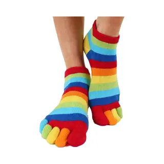 Toetoe - Men, Women Essential/Everyday Stretchy Anklet Soft Cotton Seamless Plain/Stripy Toe Socks, Hygienic, Breathable, Uk 4-11 | Eu 36-52