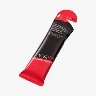 Torq Energy Gels - Strawberry Yoghurt Pack Of 15 - Ultimate On The Go Quick Release Energy - 30g Of Carbohydrates - Running/Cycling/Sports Gels - 5