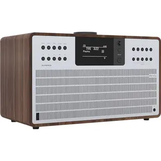 Revo Super Cd Clock Analog & digital Walnut, Silver