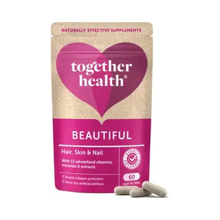Beautiful Hair, Skin & Nail Daily – Together Health – Whole Food Nutrients – 10 Beauty-Specific Vitamins & Minerals – Hyaluronic Acid –