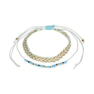 Stands Out, Supplying Outstanding Gifts Aloha Girls Womens Blue Braided Anklet Ankle Bracelet Adjustable Beach Bead Foot Jewellery