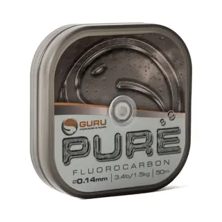 Guru Pure Fluorocarbon 0.14mm/3.4lb/1.5kg/50m Qty 1 (gfc14)