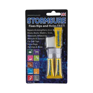 Stormsure Flexible Repair Adhesive Multi-Pack, 3x 5g Clear Tubes For Fabric, Footwear, Outdoor Gear & More - Strong, Waterproof, And Flexible