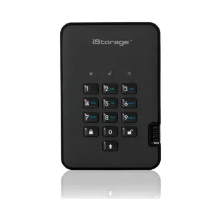 iStorage diskAshur² Hdd 500GB Black | Secure Portable Hard Drive |Aes-Xts 256-bit Hardware Encryption | Pin protected | Os & Platform Independent | Taa Compliant |Brute force hack defence | Dust/Water Resistant