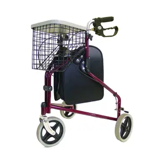 Drive Devilbiss Healthcare Drive Rollator Tri-Walker - Binnen Rollator - Inclusief Mandje En Tas - Makkelijk Opvouwbaar