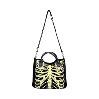 Banned Skeleton Dames Handtas - Zwart - Standard